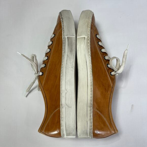 Common Projects Tournament Low Tan Polished Leather Sneakers EU 42 Italy Retro main image 5